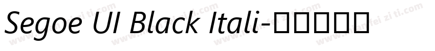 Segoe UI Black Itali字体转换